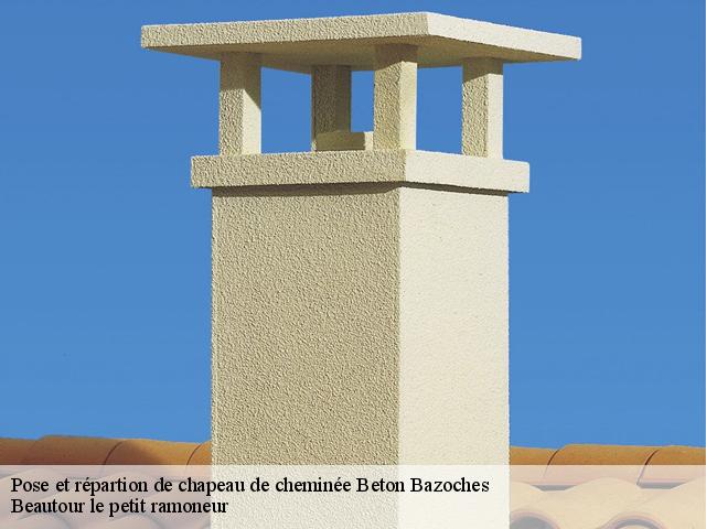 Pose et répartion de chapeau de cheminée  beton-bazoches-77320 Beautour le petit ramoneur