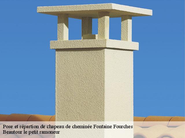 Pose et répartion de chapeau de cheminée  fontaine-fourches-77480 Beautour le petit ramoneur